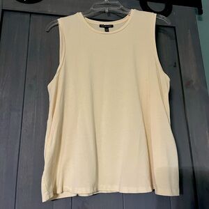 Eileen Fisher lightweight pale yellow tank top size medium
